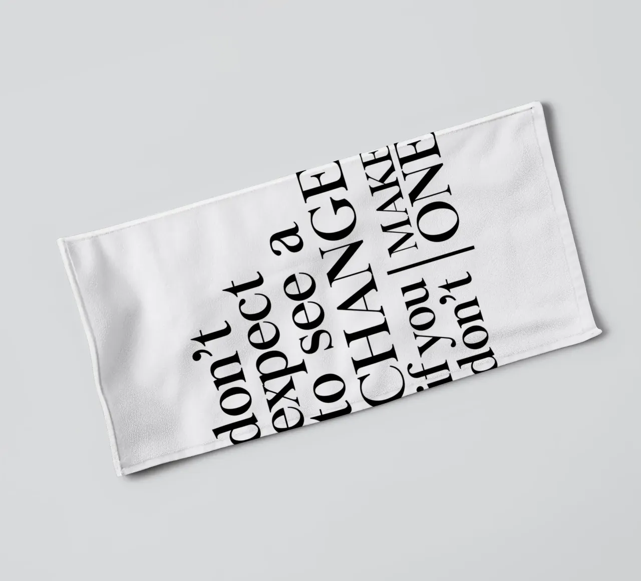 Don't expect to see a CHANGE asciugamano da bagno da Type & Tape