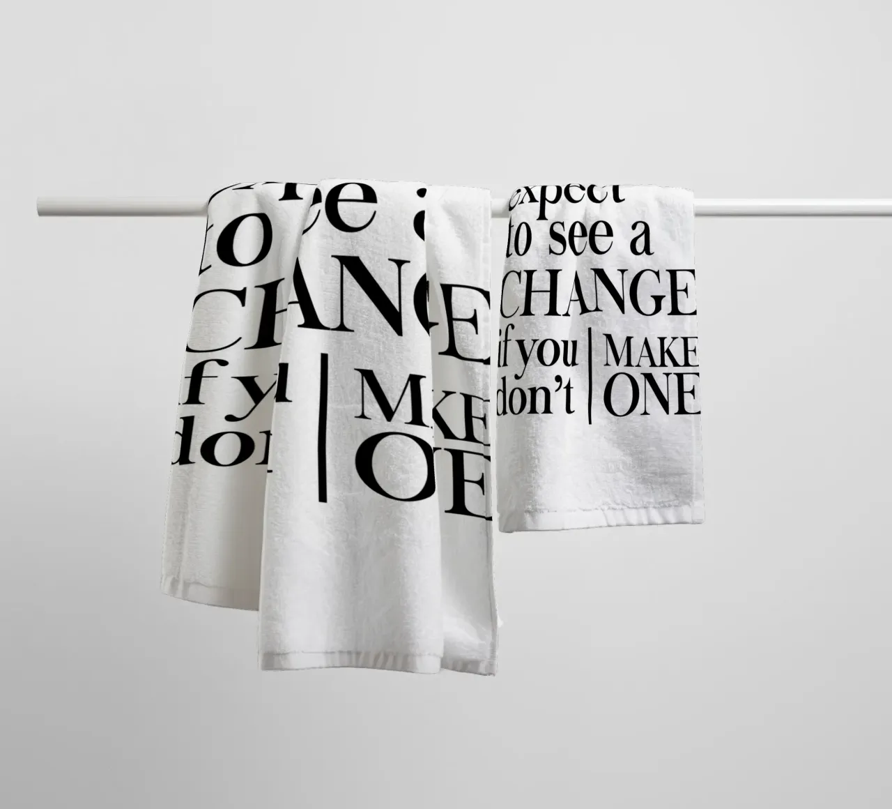 Don't expect to see a CHANGE asciugamano da bagno da Type & Tape