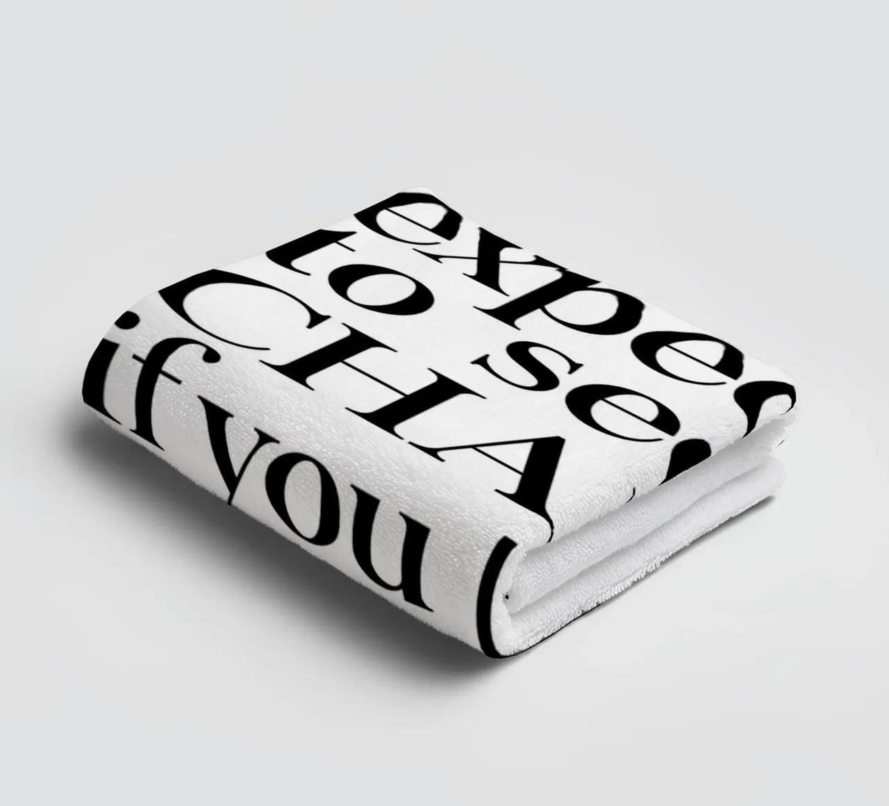 Don't expect to see a CHANGE asciugamano da bagno da Type & Tape
