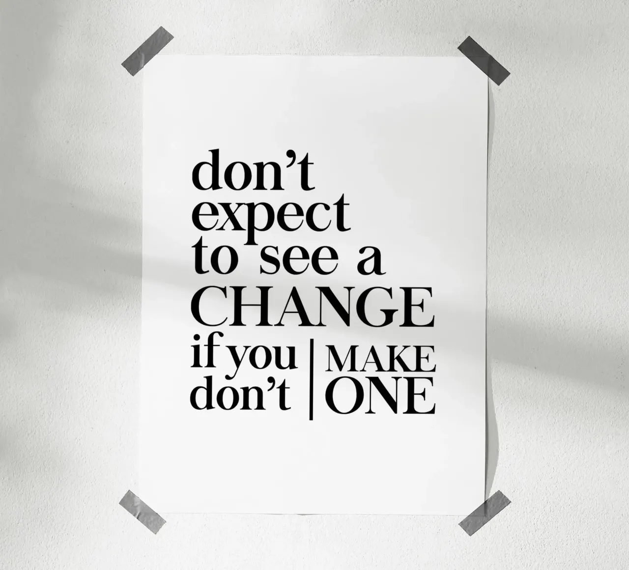 Don't expect to see a CHANGE poster by Type & Tape