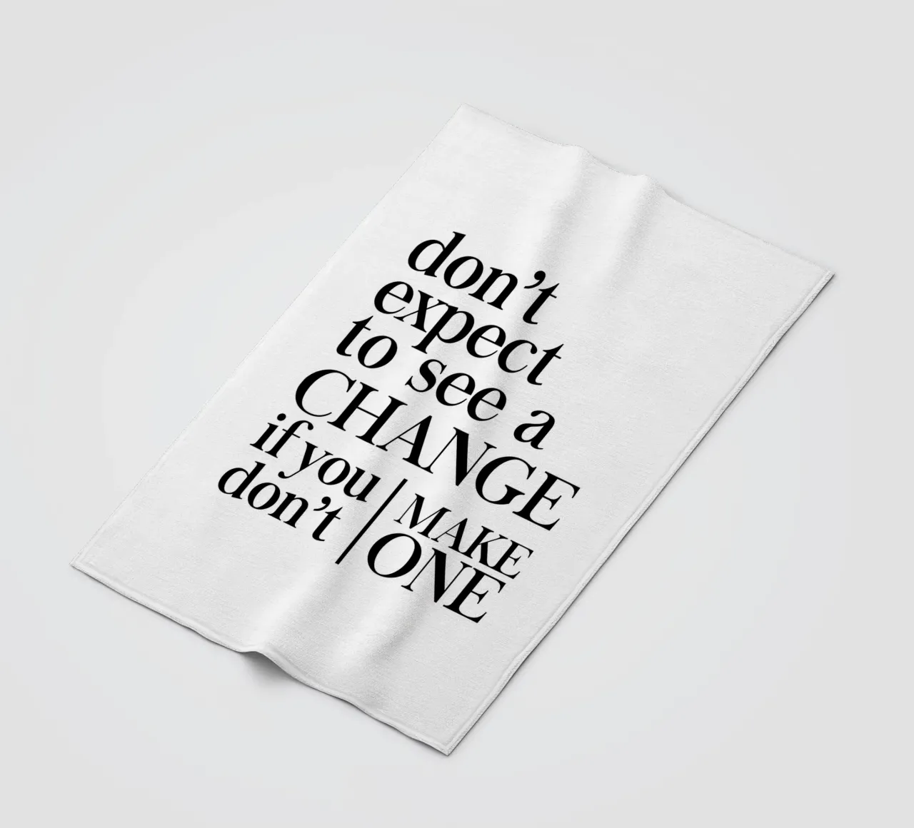 Don't expect to see a CHANGE coperta in pile da Type & Tape