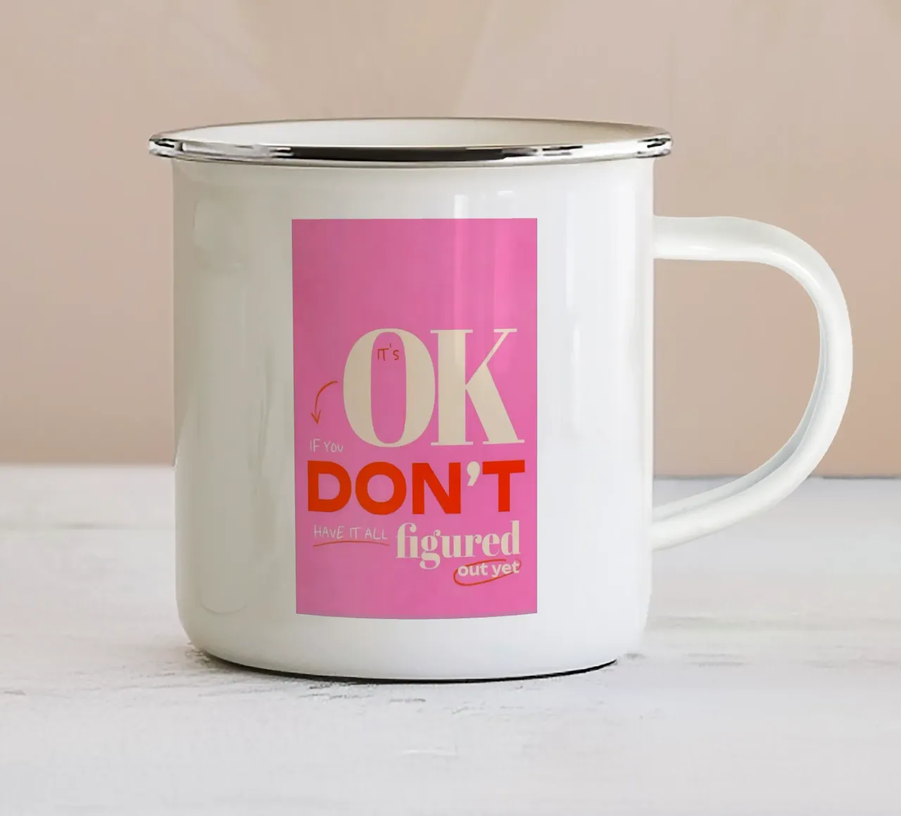 figured tazza in smalto da Type & Tape