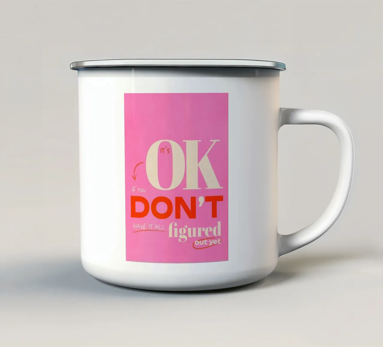 figured tazza in smalto da Type & Tape