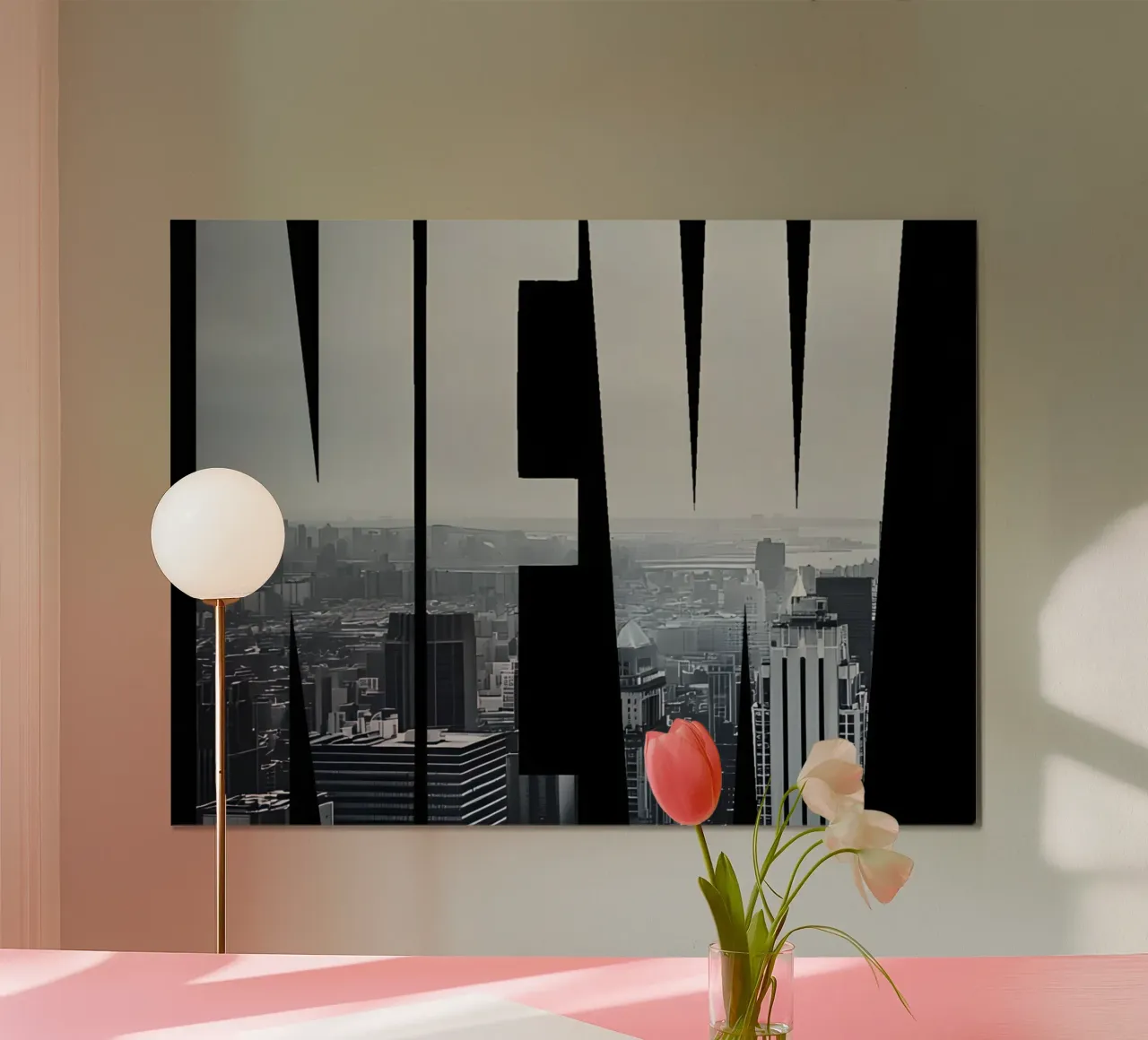 NEW YORK' poster con telaio in legno da Type & Tape