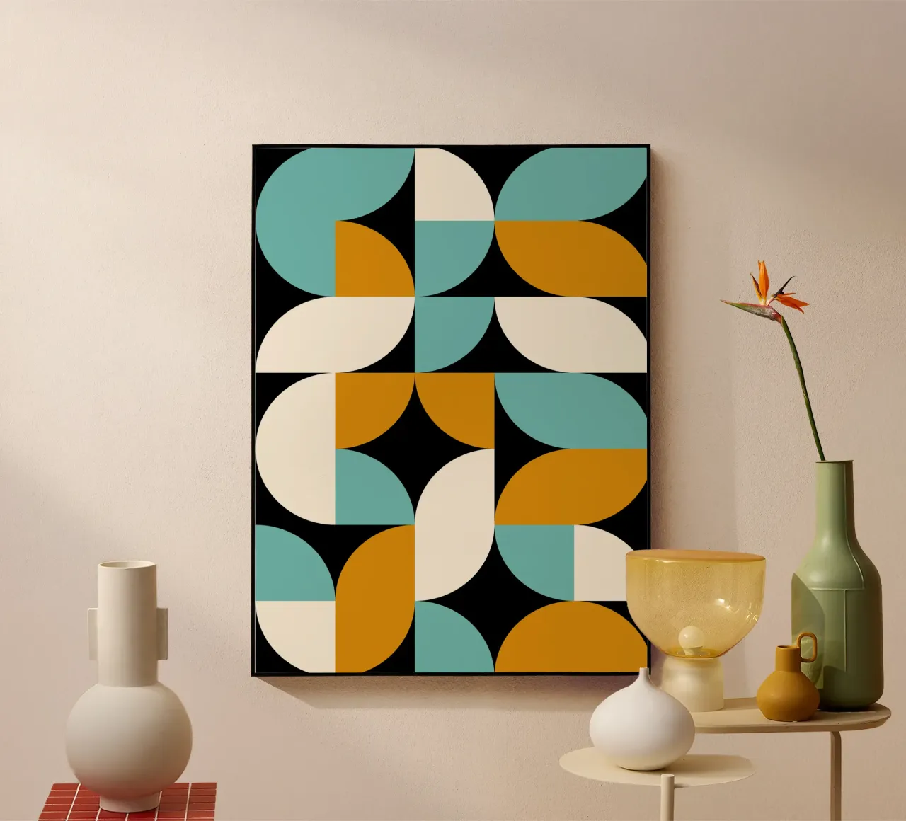 Forme blu e dorate plexiglass da Mariel Toigo