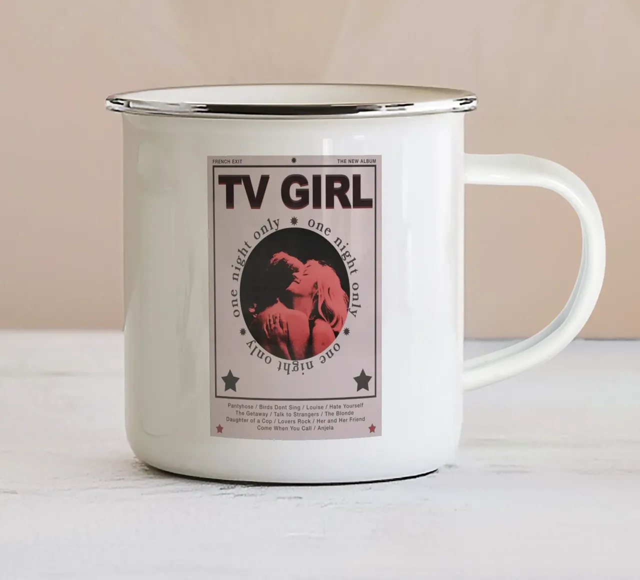 Solo per una notte tazza in smalto da Leonard Cindi