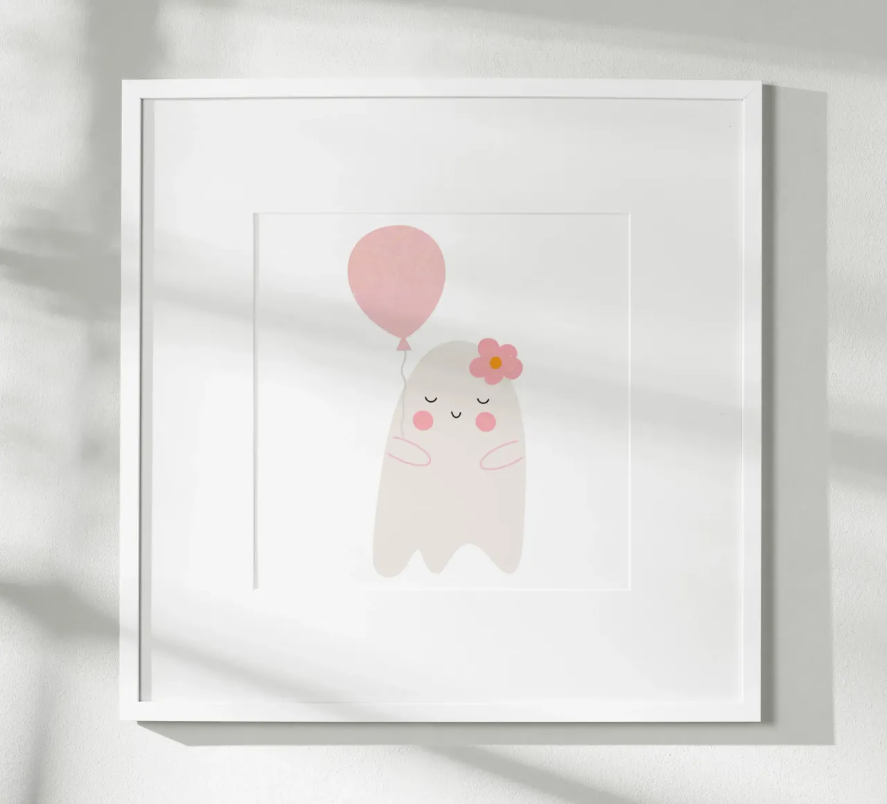 Fantasma timido e mignolo poster con telaio in alluminio da HookASmile