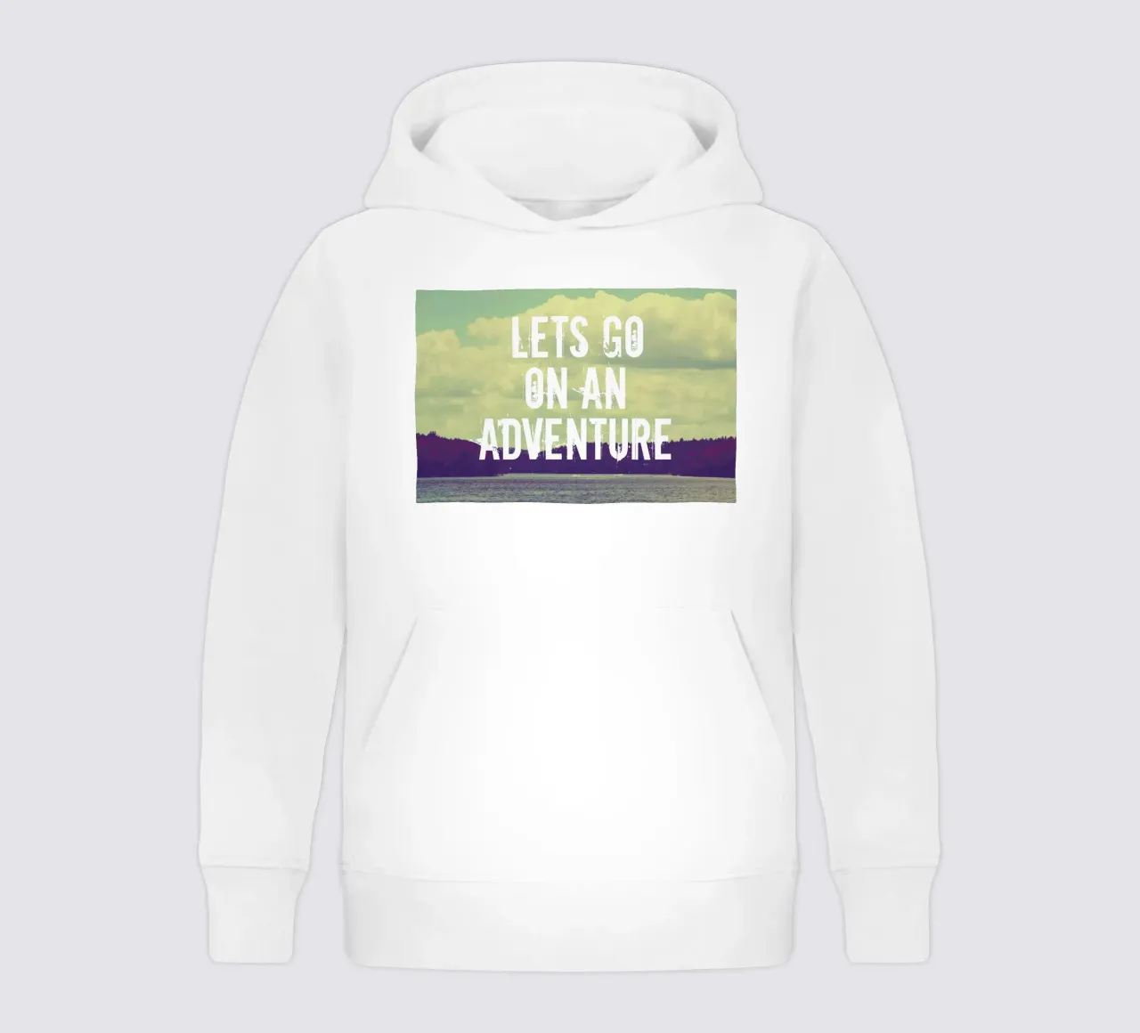 Lets go on an adventure felpa bambino con cappuccio da Vintage Skies