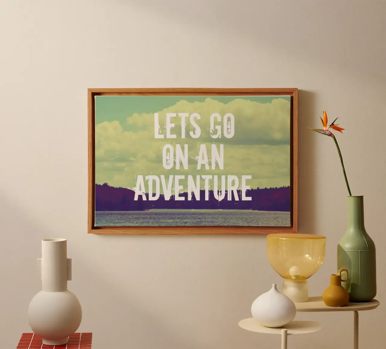 Lets go on an adventure canvas by Vintage Skies
