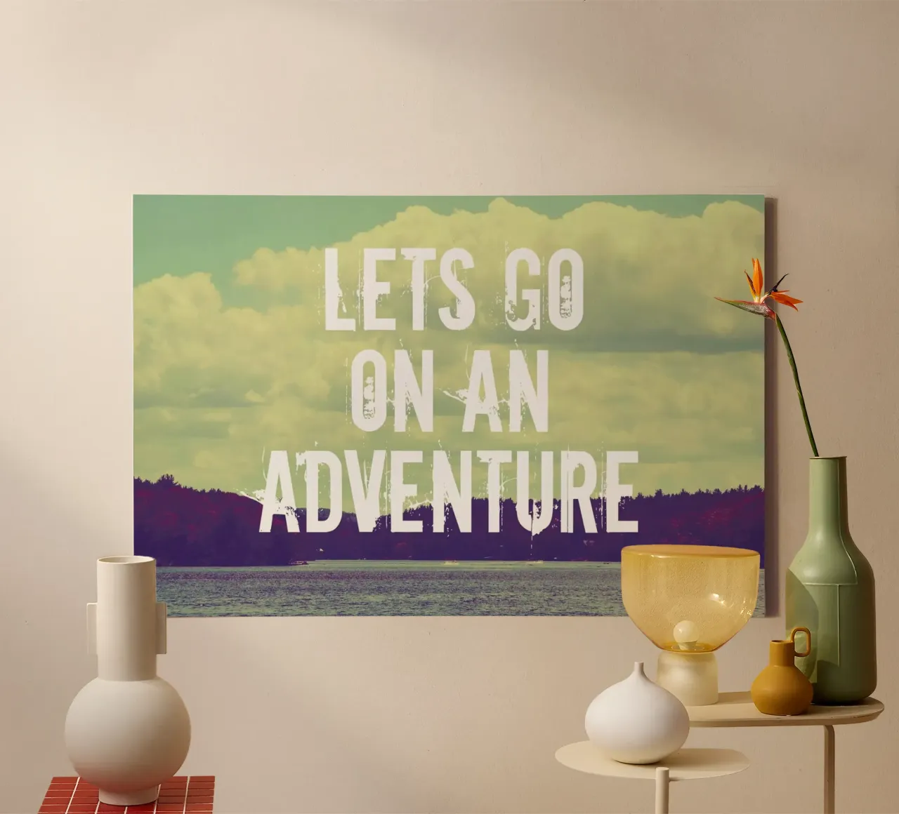 Lets go on an adventure canvas by Vintage Skies