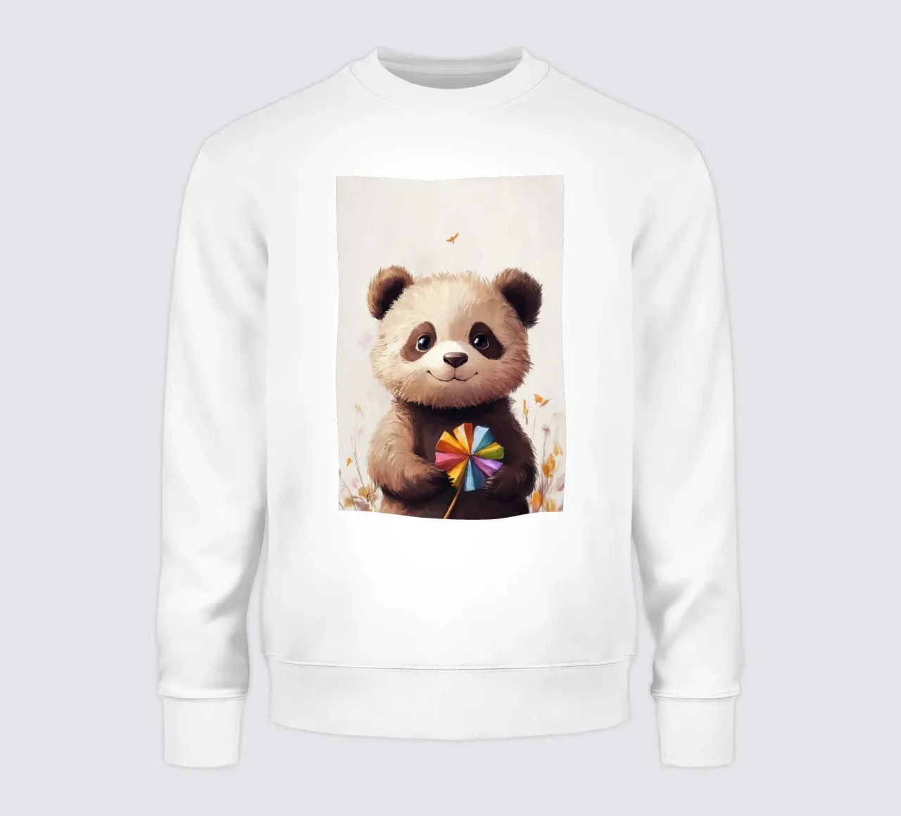 HeldIn #47: Panda con turbina eolica in autunno felpa da farbenhelden