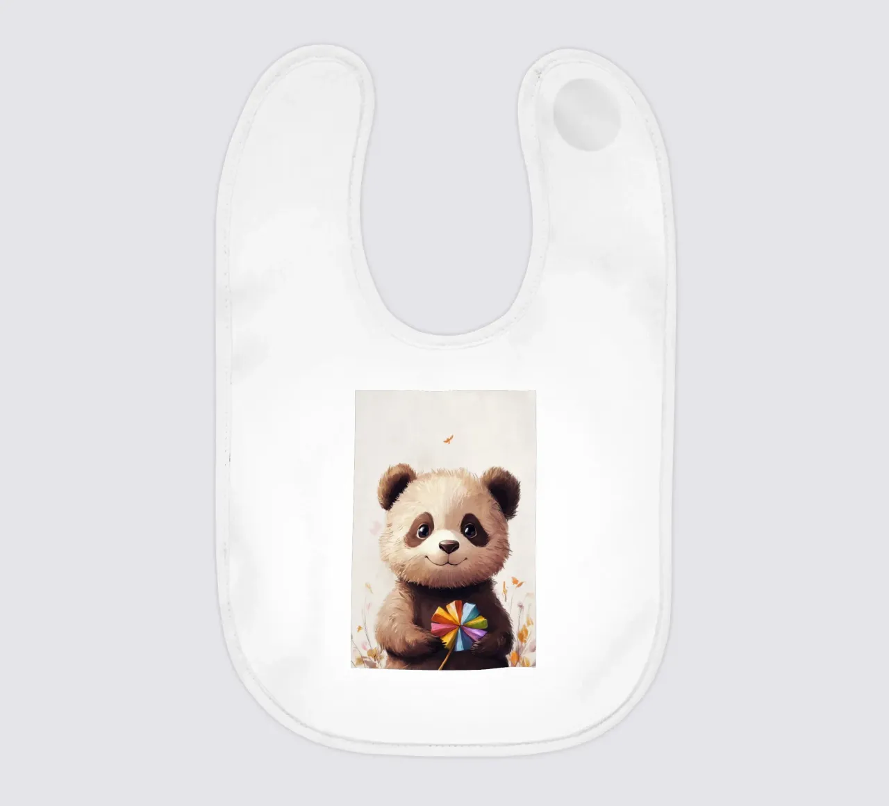 HeldIn #47: Panda con turbina eolica in autunno bavaglino da farbenhelden
