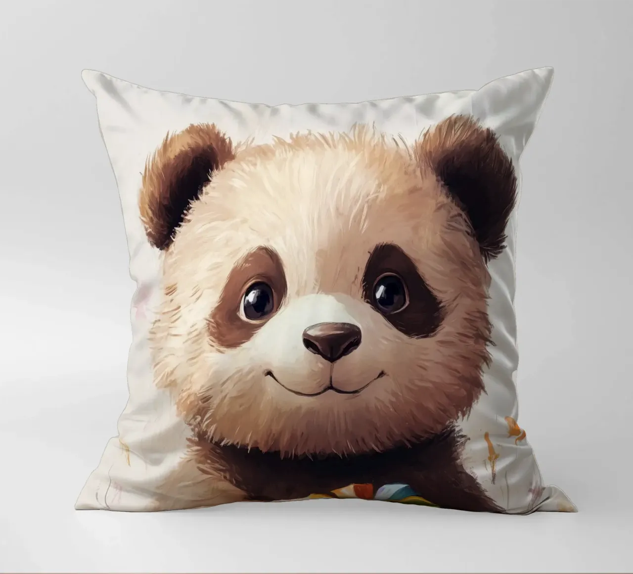 HeldIn #47: Panda con turbina eolica in autunno cuscino da farbenhelden