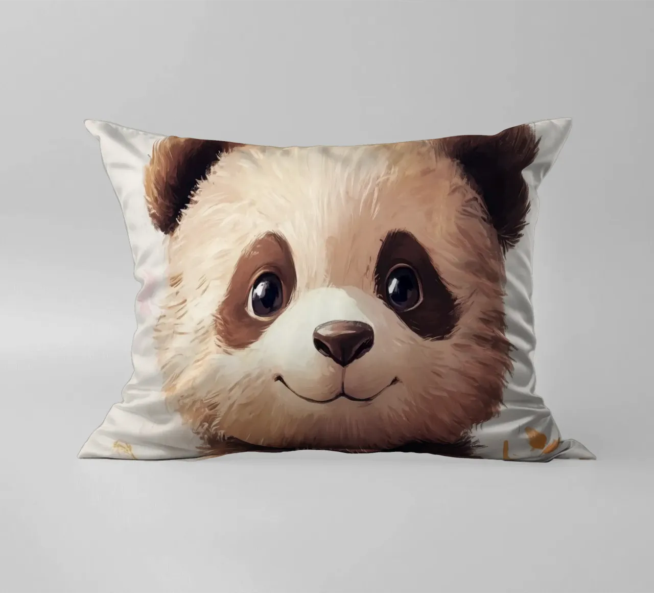 HeldIn #47: Panda con turbina eolica in autunno cuscino da farbenhelden