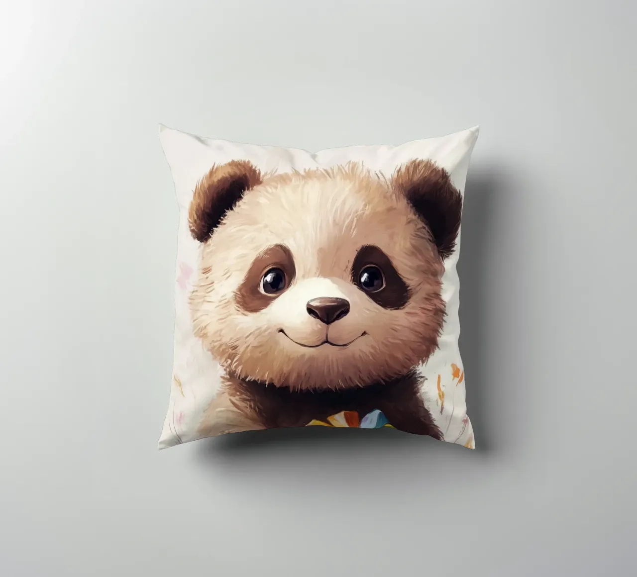 HeldIn #47: Panda con turbina eolica in autunno cuscino da farbenhelden