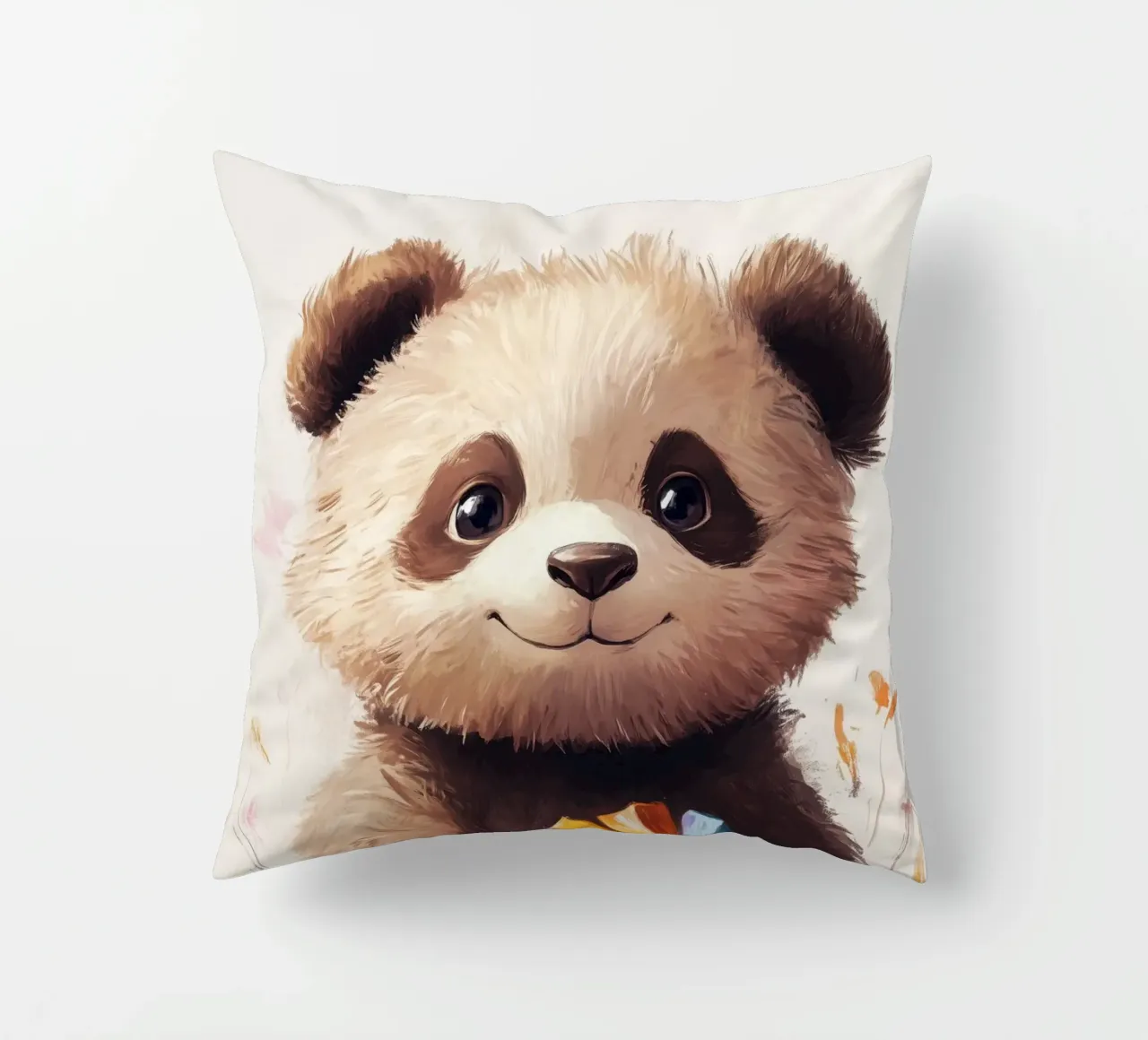 HeldIn #47: Panda con turbina eolica in autunno cuscino da farbenhelden