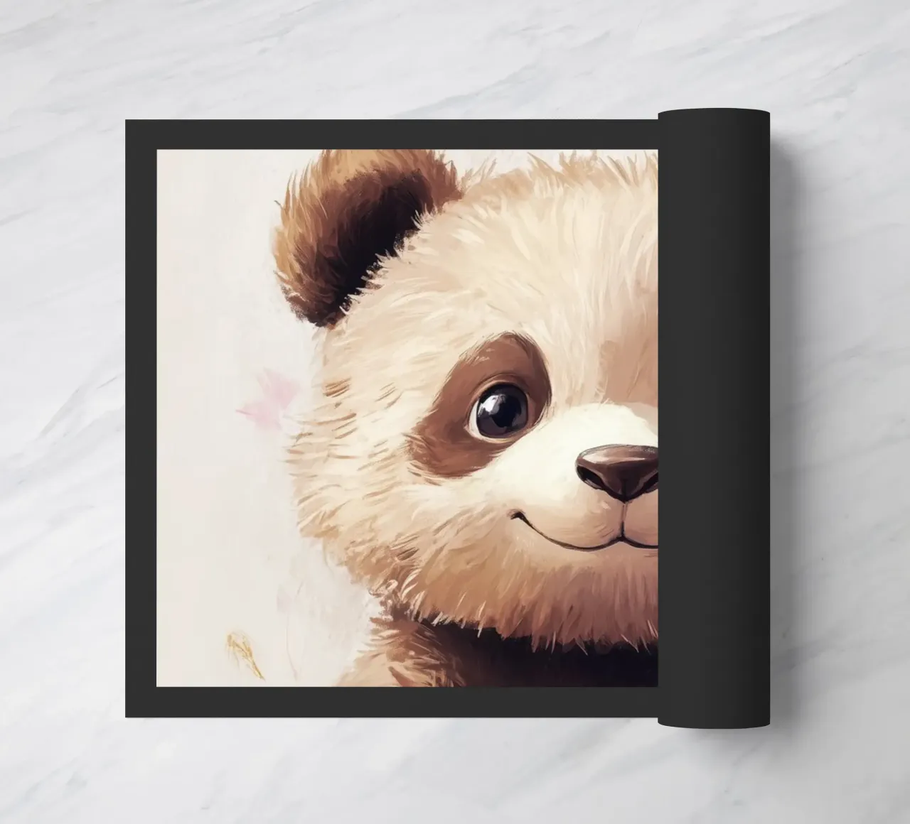 HeldIn #47: Panda con turbina eolica in autunno zerbino da farbenhelden