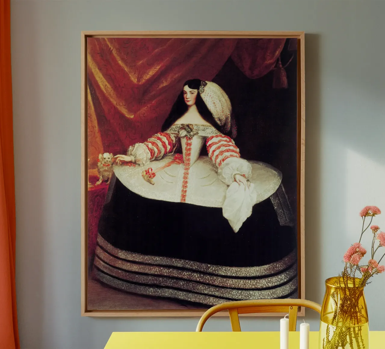 Inés de Zúñiga,Countess of Monterrey Juan Carreño de Miranda canvas with Floater frame by Venus Art
