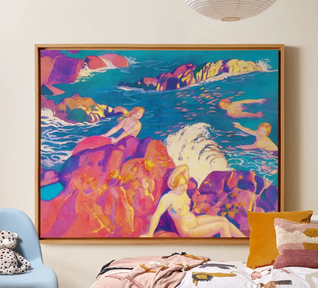 L'onda (La Vague, 1897) di Maurice Denis tela con Cornice a cassetta da Venus Art