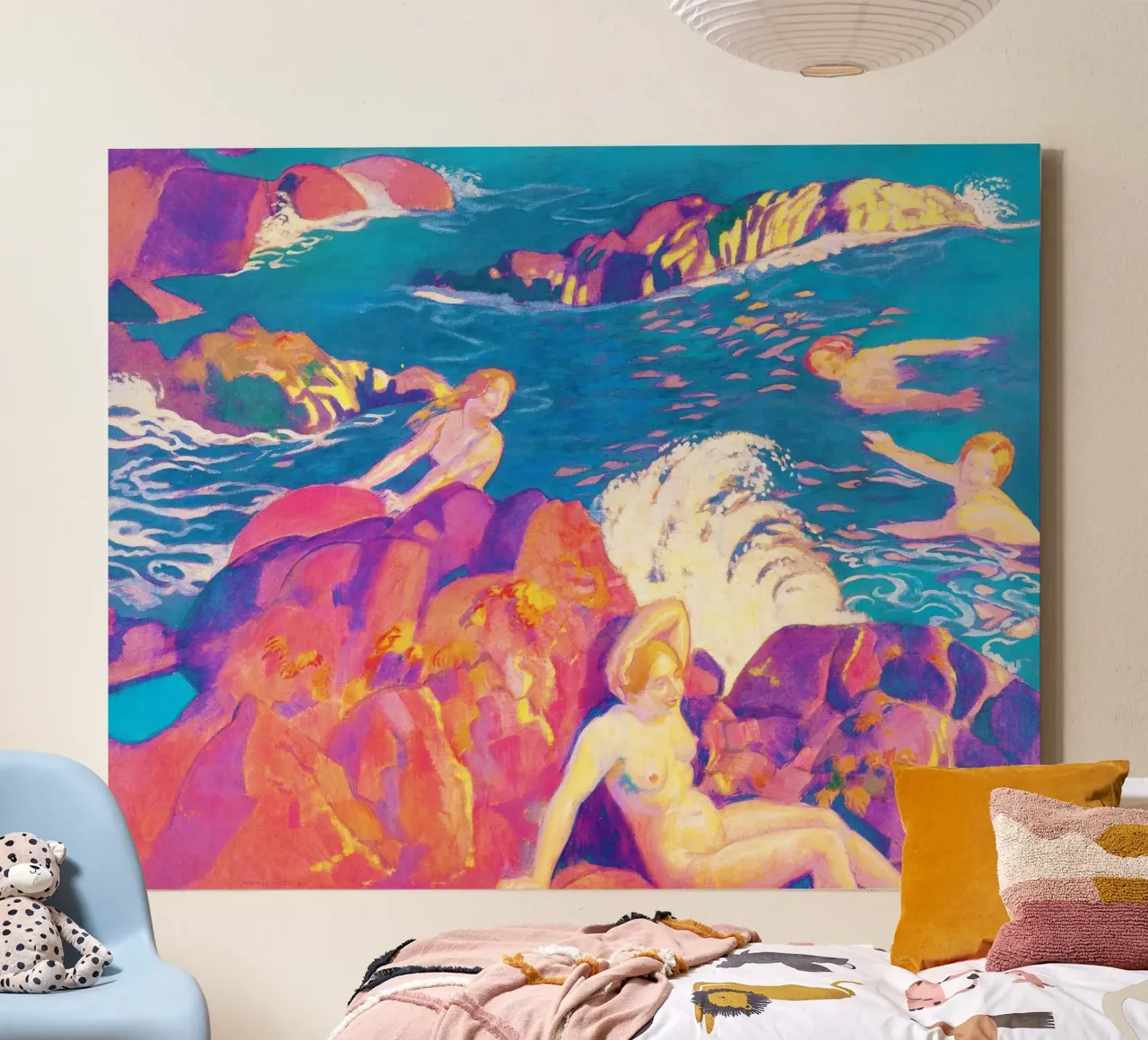 L'onda (La Vague, 1897) di Maurice Denis tela con Cornice a cassetta da Venus Art