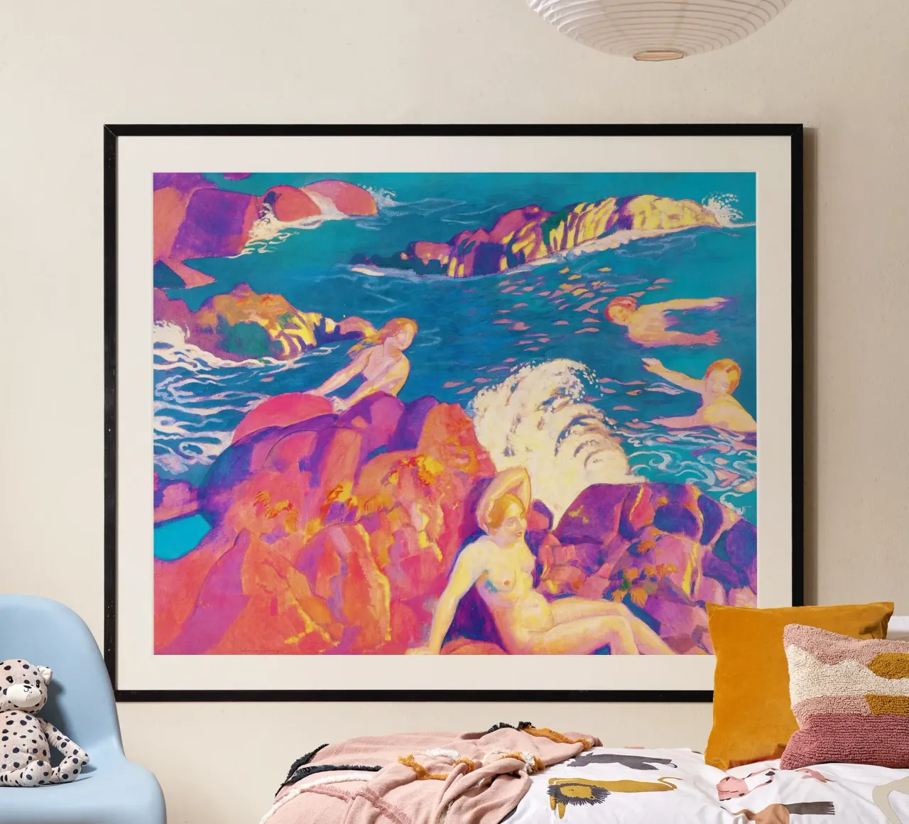 L'onda (La Vague, 1897) di Maurice Denis poster con telaio in legno da Venus Art