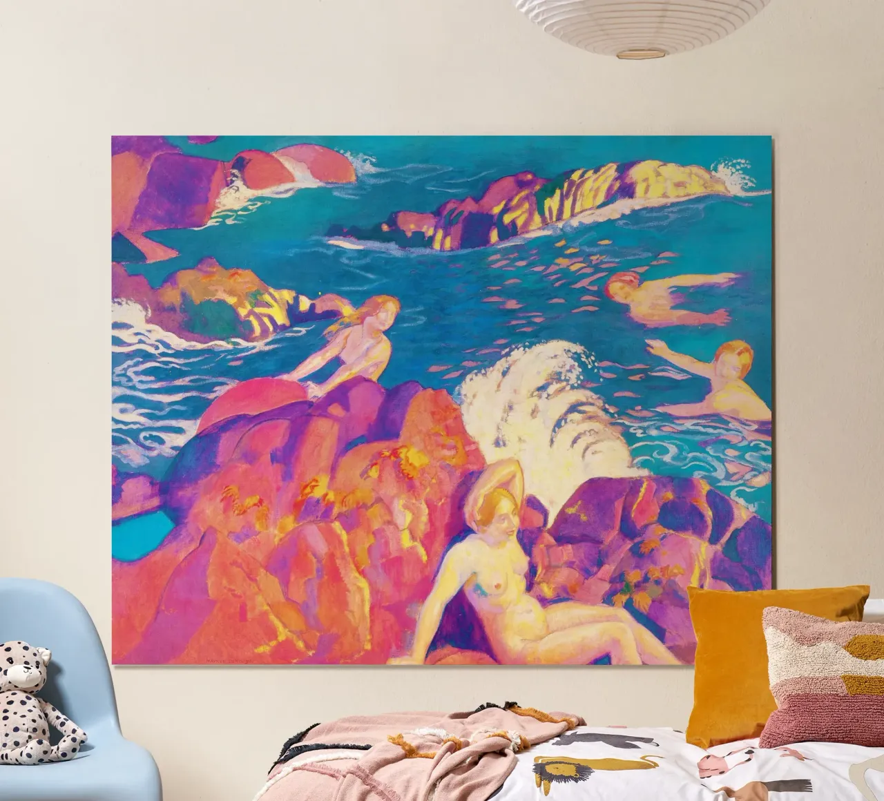 L'onda (La Vague, 1897) di Maurice Denis poster con telaio in legno da Venus Art