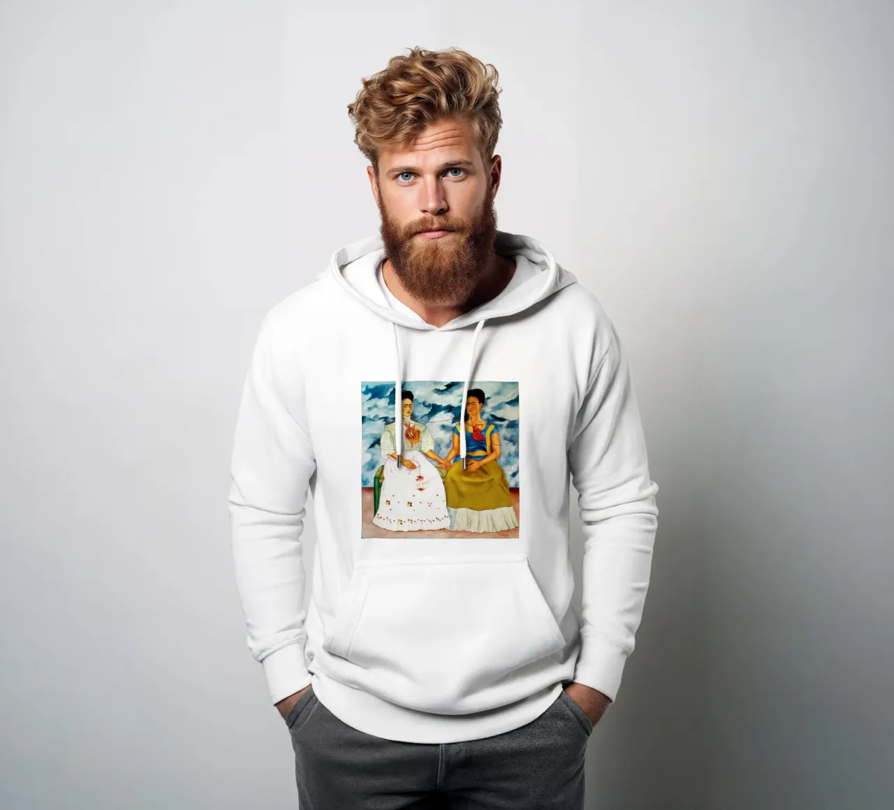 Le due Fridas di Frida Kahlo felpa con cappuccio da Classic Art Prints