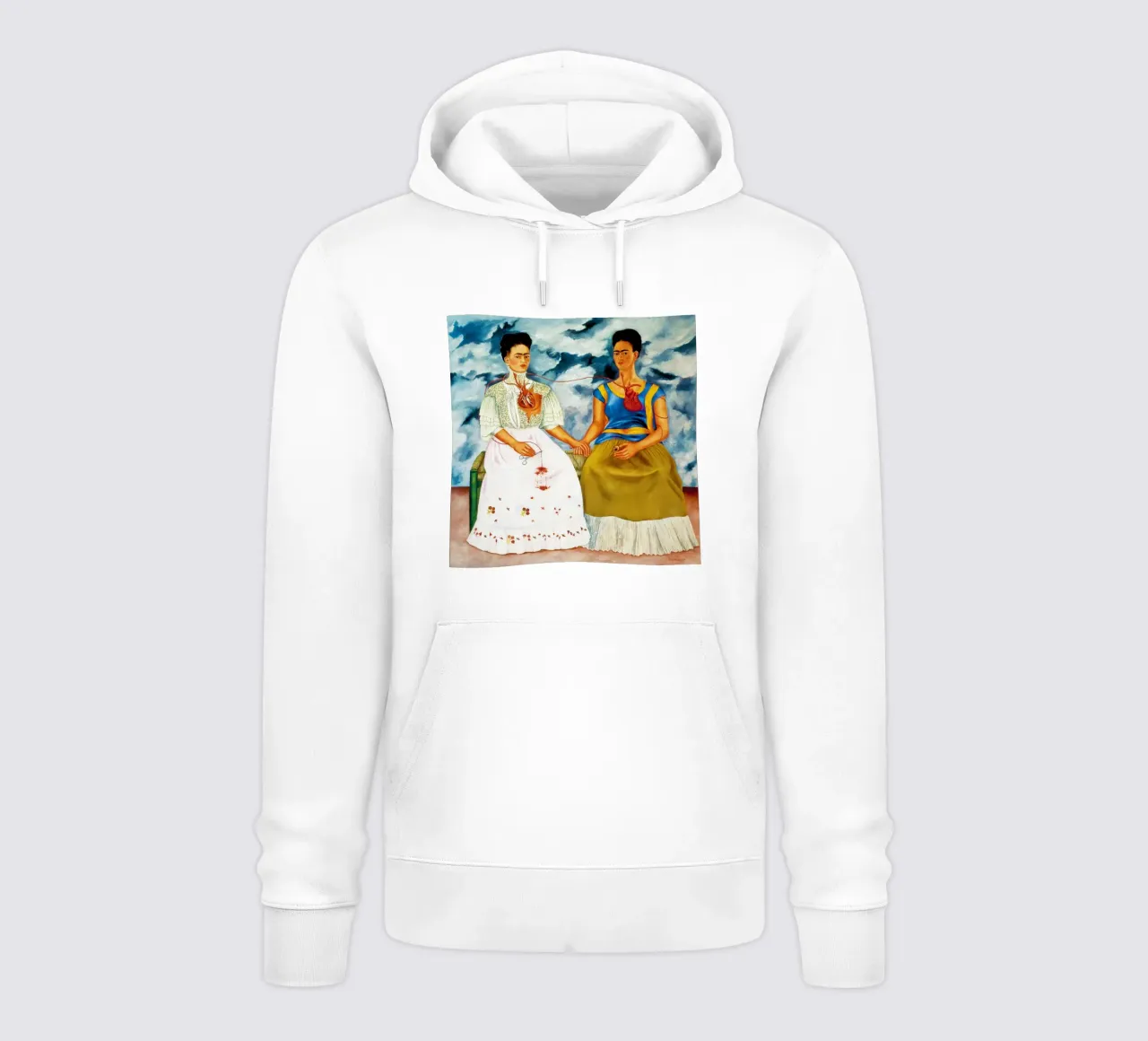 Le due Fridas di Frida Kahlo felpa con cappuccio da Classic Art Prints