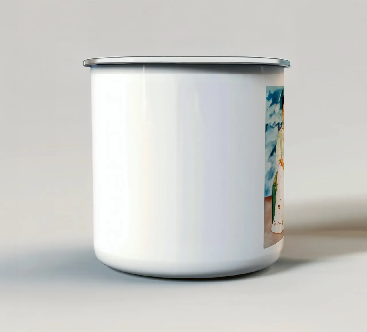 Le due Fridas di Frida Kahlo tazza in smalto da Classic Art Prints