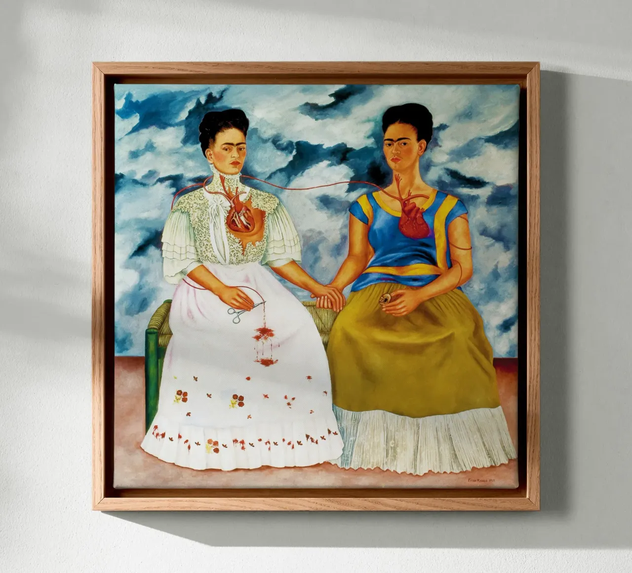 Le due Fridas di Frida Kahlo tela con Cornice a cassetta da Classic Art Prints