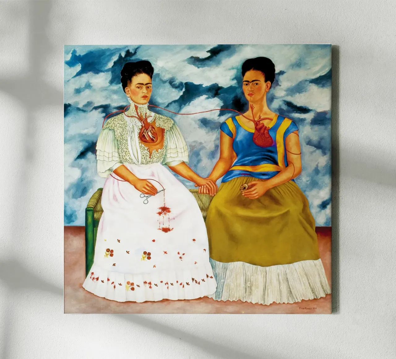 Le due Fridas di Frida Kahlo tela con Cornice a cassetta da Classic Art Prints