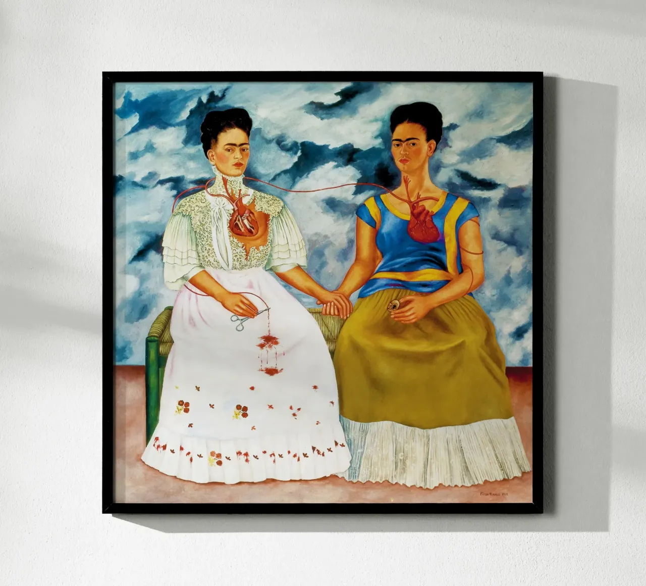 Le due Fridas di Frida Kahlo poster con telaio in alluminio da Classic Art Prints