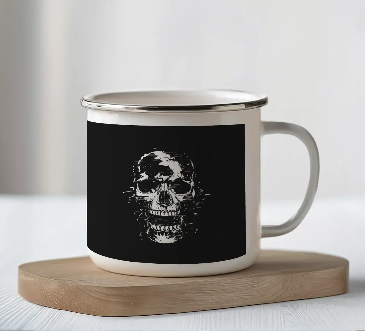 Scream taza de esmalte de Balazs Solti