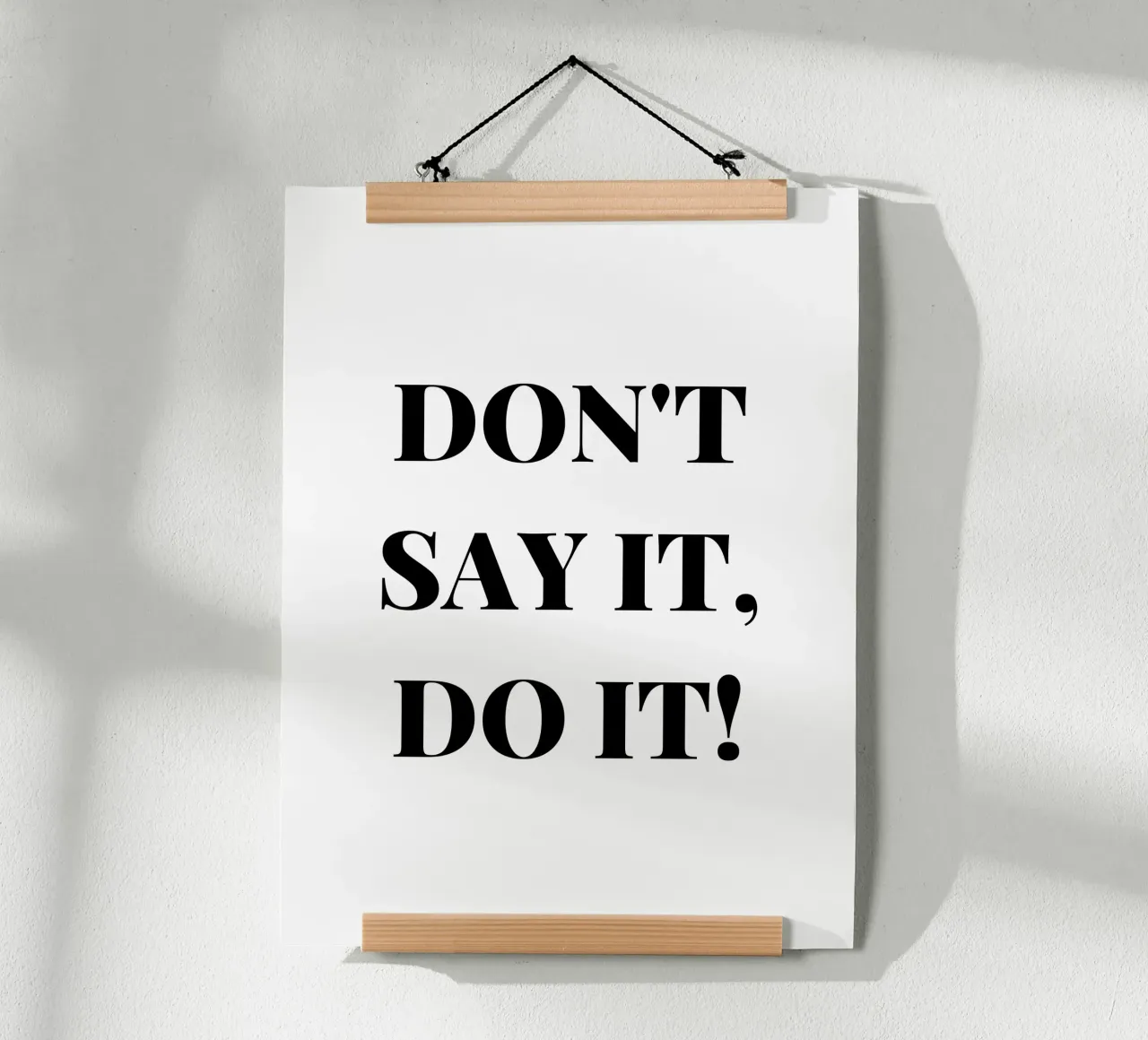 Don’t Say It – Do It! Motivation & Inspiration poster avec cadre en aluminium de RB-Quotes
