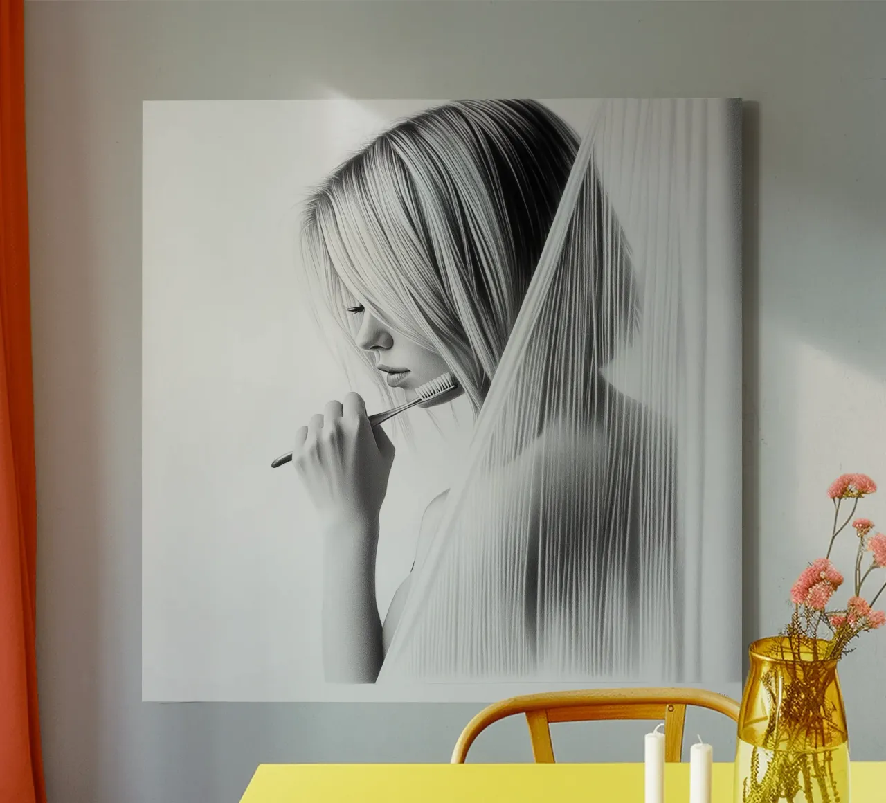 Morning Serenity: A Quiet Moment tela con Cornice a cassetta da Synthaira