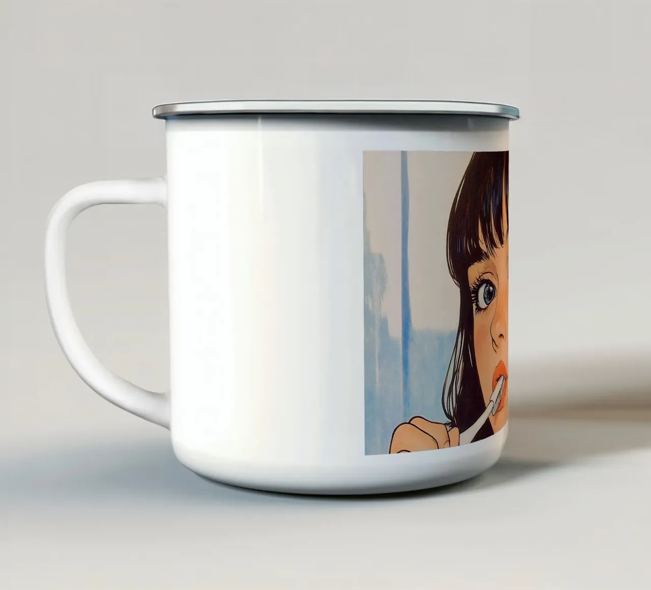Routine mattutina "Kawaii Clean" per gli anime tazza in smalto da Synthaira