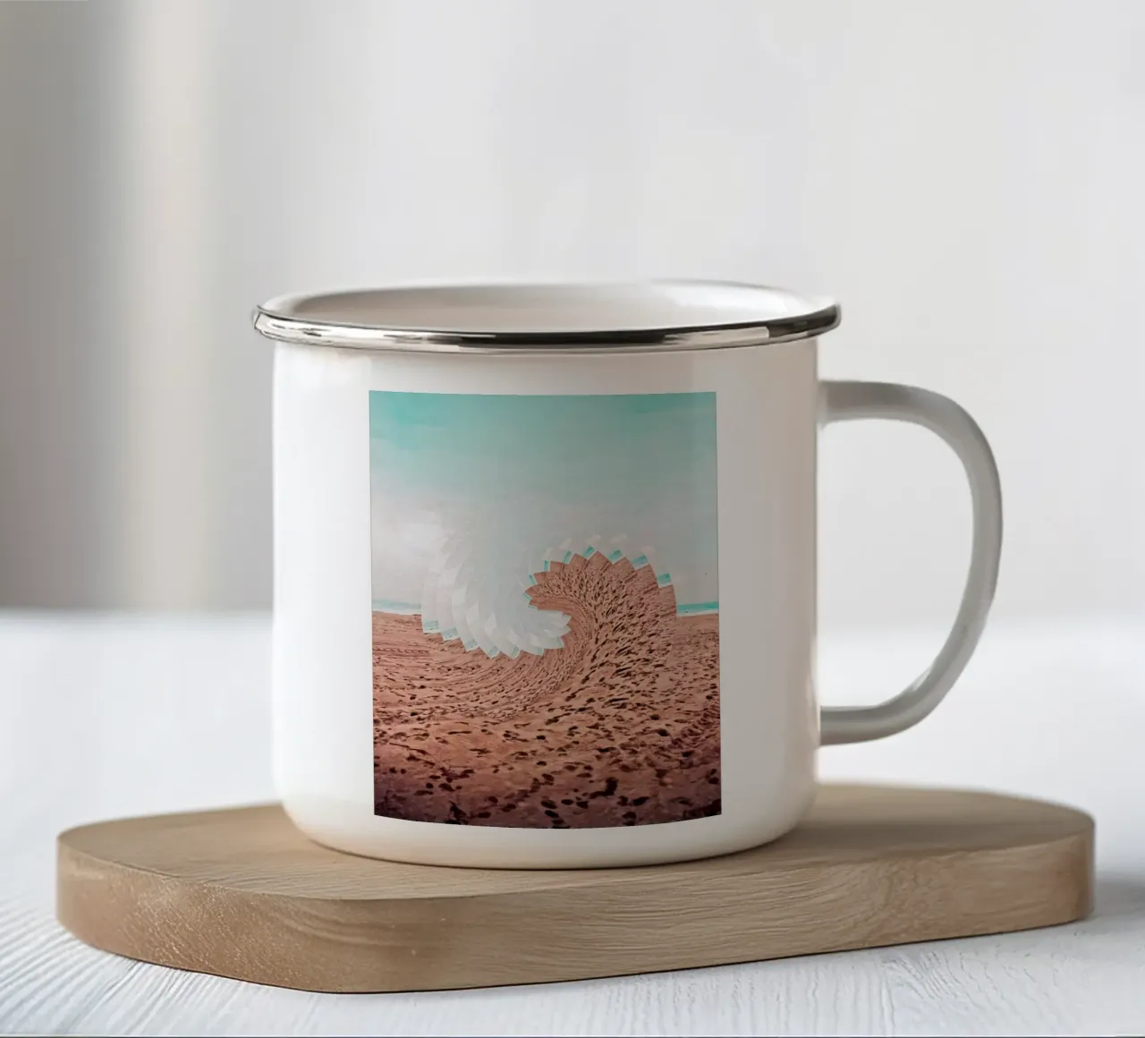 Refreshing mug en émail de mofartmonica