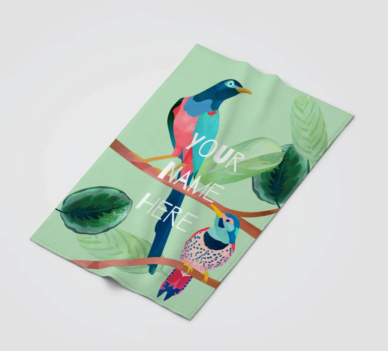 Birds Personified fleece blanket by Goed Blauw