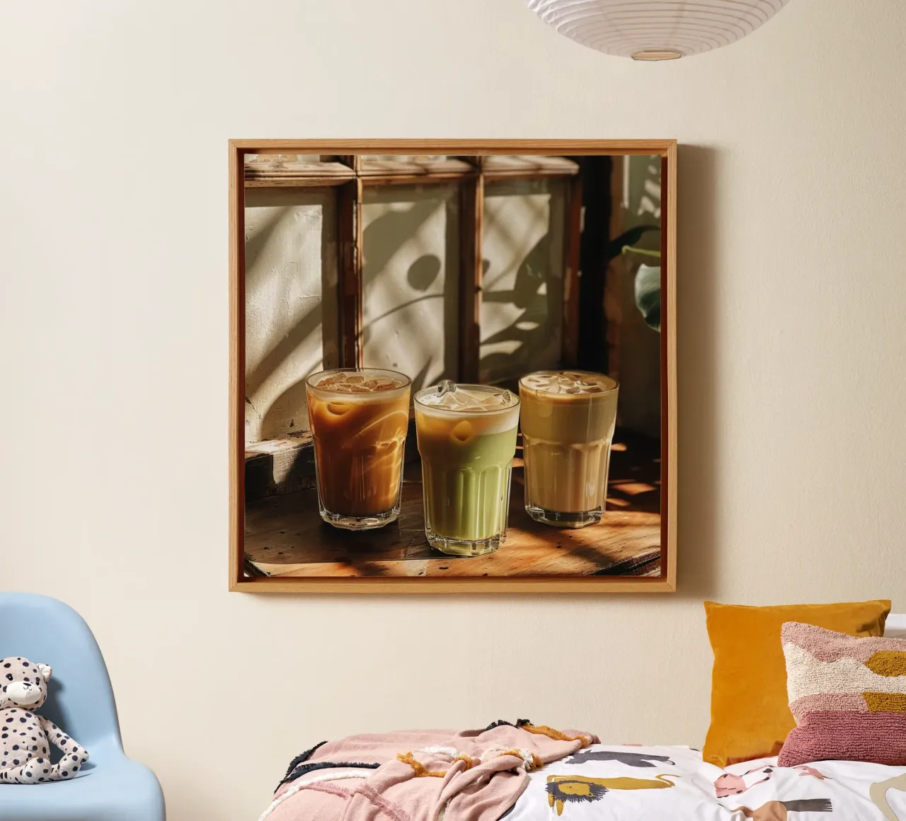 Groene rust canvas met Baklijst van StillVibe Home