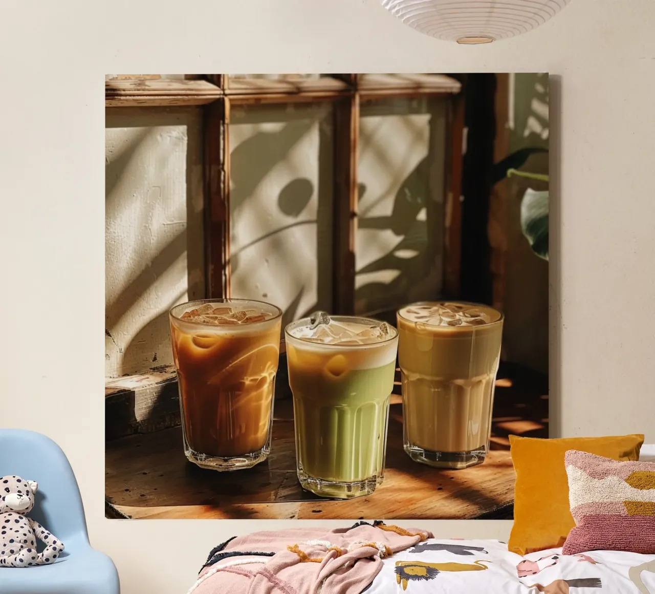 Groene rust canvas met Baklijst van StillVibe Home