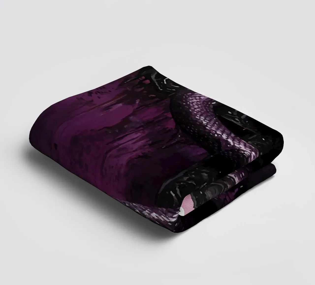 Dark snake on the cross towel by pixelbull - medieval art and more