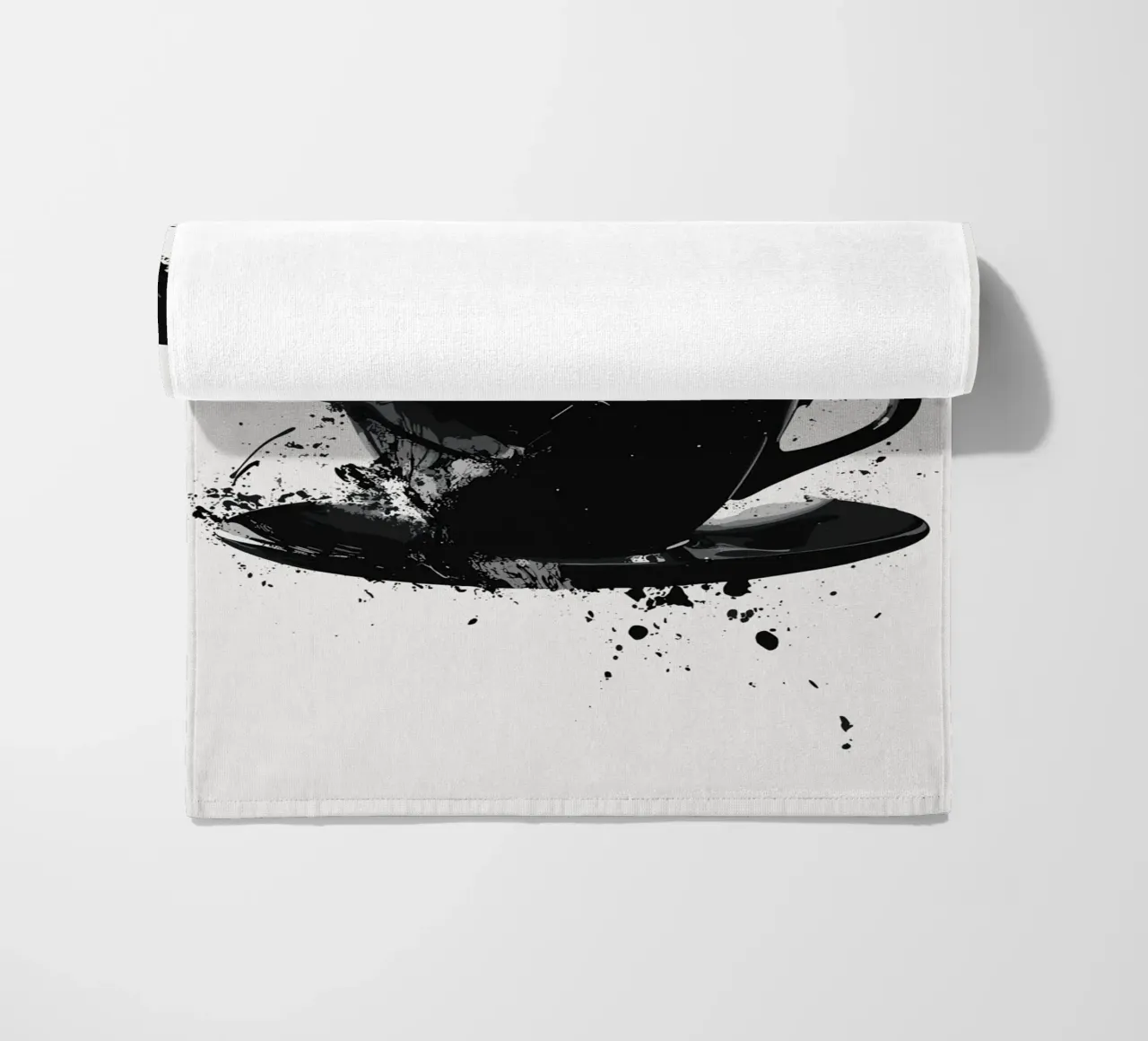 Esplosione di caffè in bianco e nero telo mare da pixelbull - medieval art and more