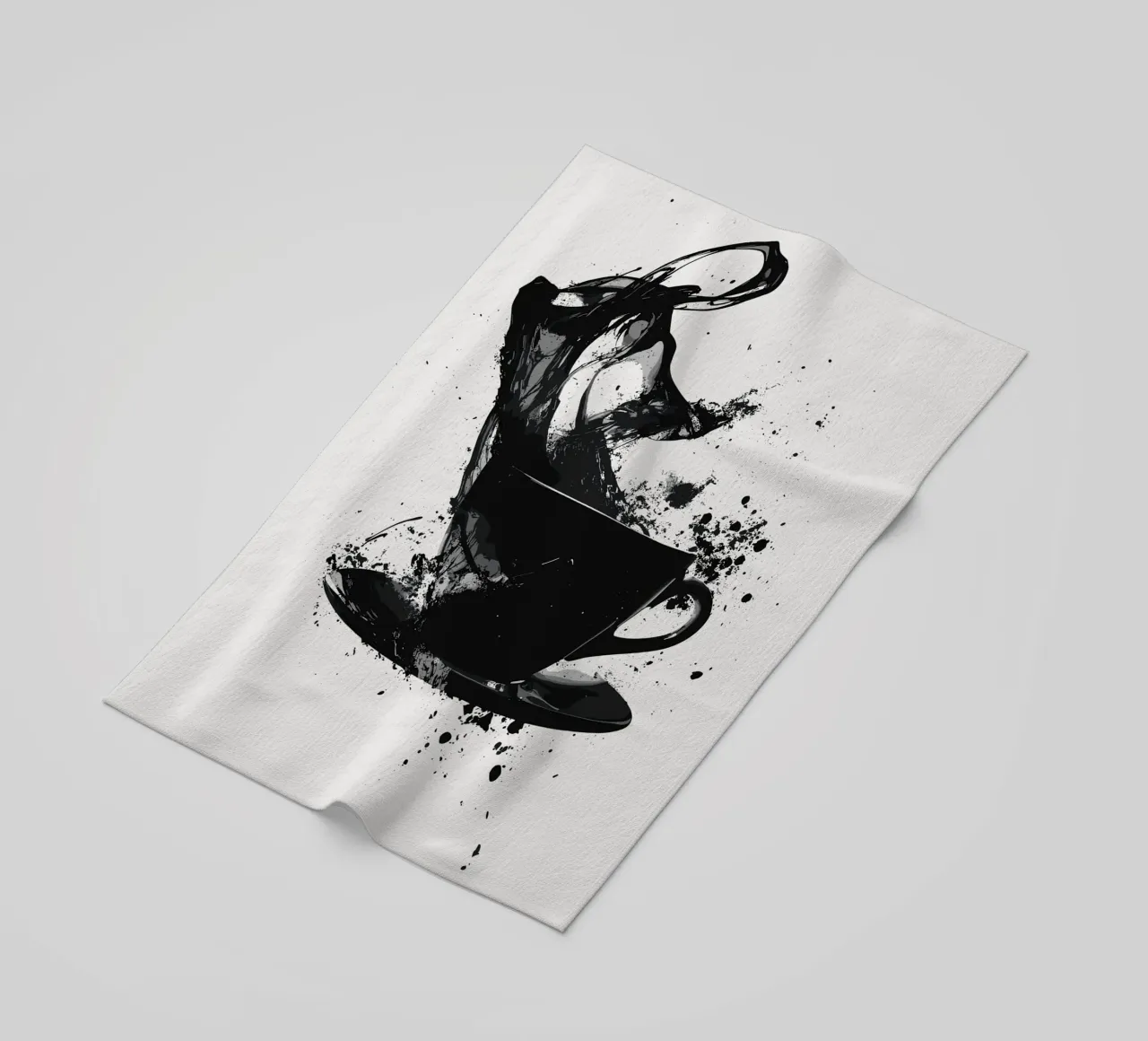 Esplosione di caffè in bianco e nero telo mare da pixelbull - medieval art and more