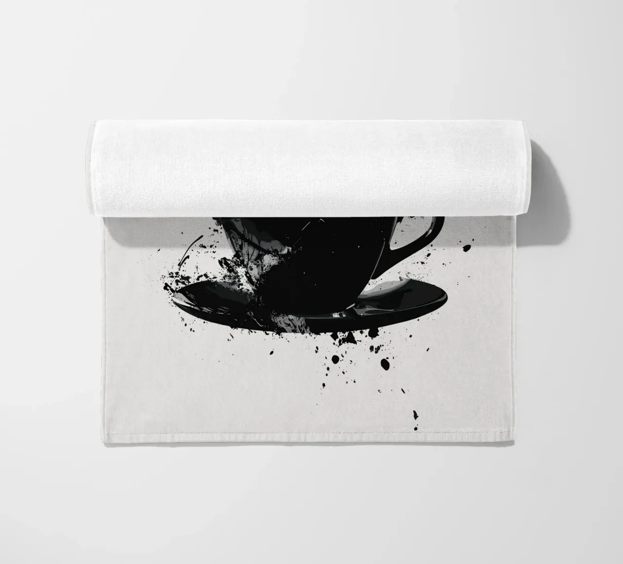 Esplosione di caffè in bianco e nero telo mare da pixelbull - medieval art and more