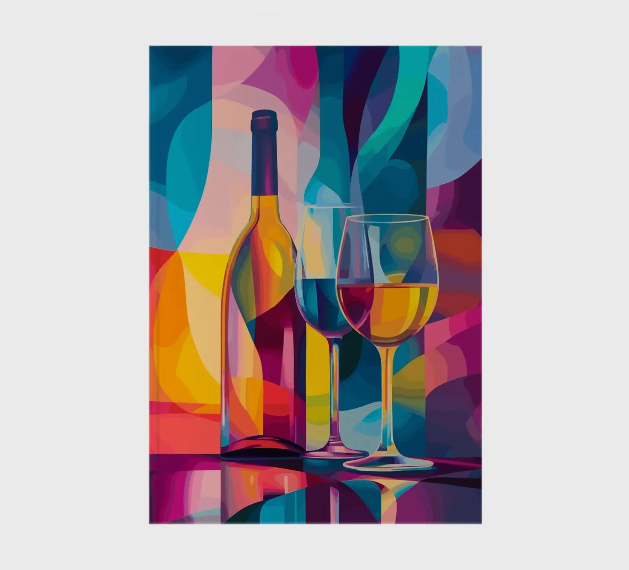 Abstract wine arrangement in colour notebook by pixelbull - medieval art and more