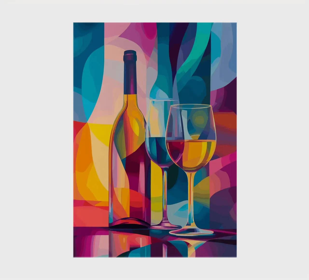Abstract wine arrangement in colour notebook by pixelbull - medieval art and more