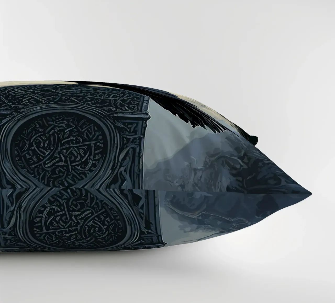 Corvo su una vecchia lapide cuscino da pixelbull - medieval art and more