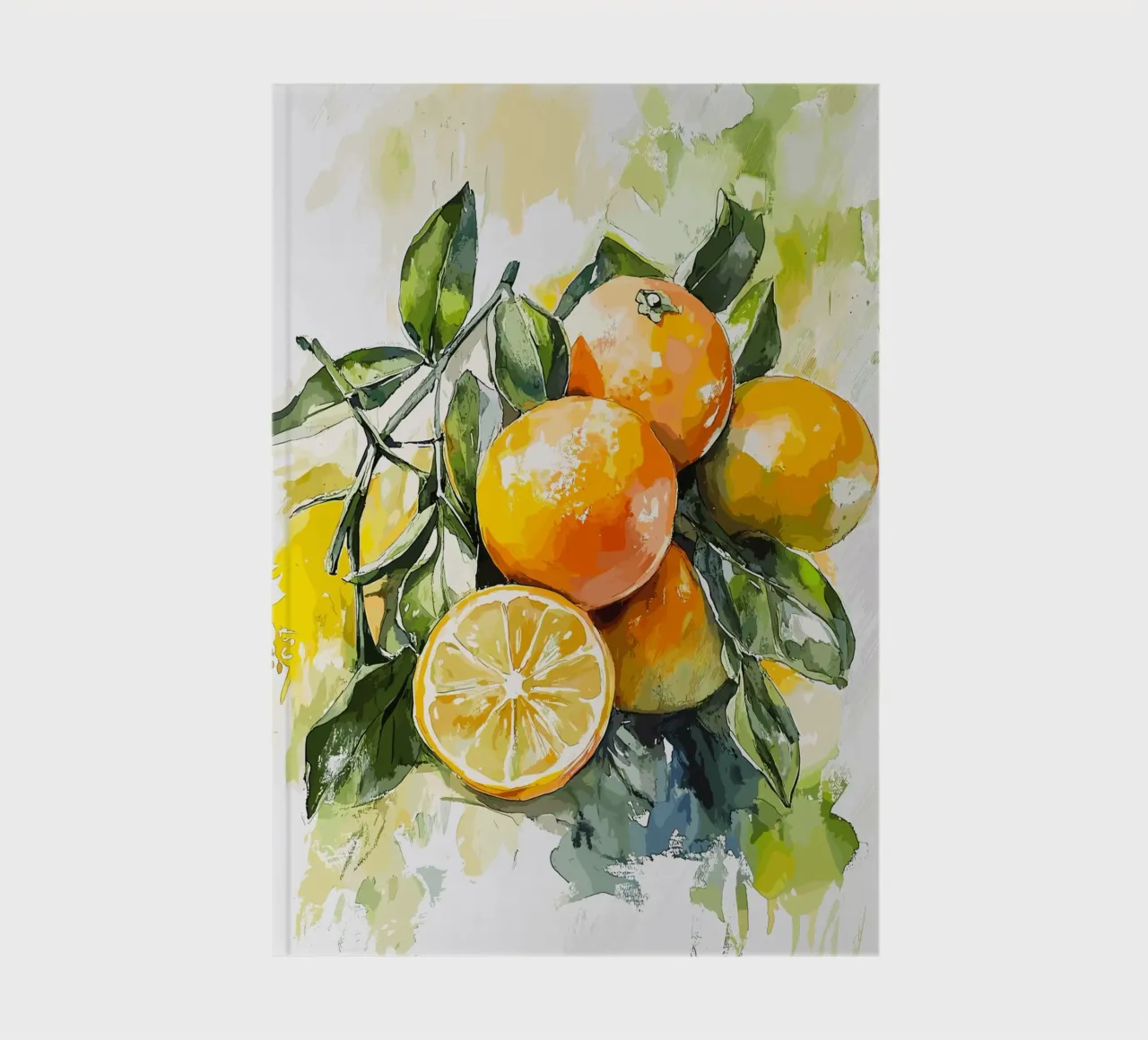 Oranges in watercolour style notebook by pixelbull - medieval art and more