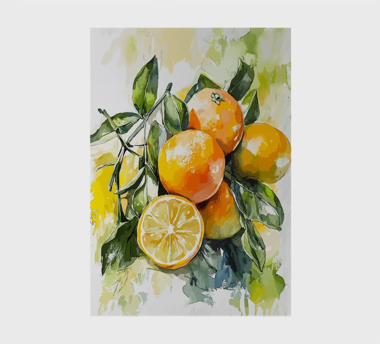 Oranges in watercolour style notebook by pixelbull - medieval art and more