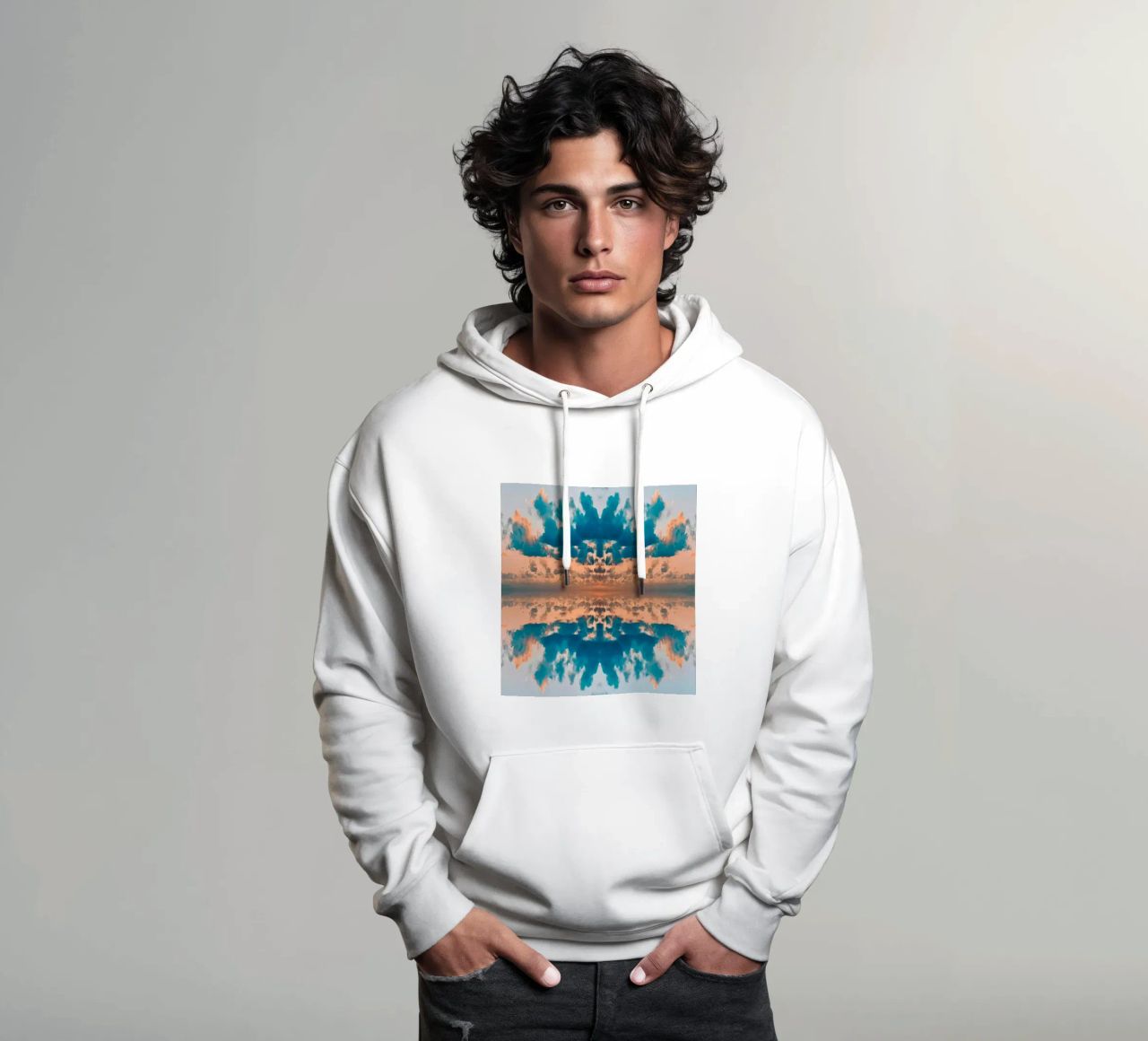 Stretched Canvas felpa con cappuccio da mofartmonica